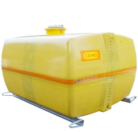 Cuve polyester 5000L PFV avec ch&acirc;ssis acier galvanisé
